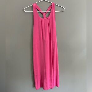 Tori Richard Hawaii Tulip pink Midi Crossback Shelf bra Women’s L Sundress Vaca